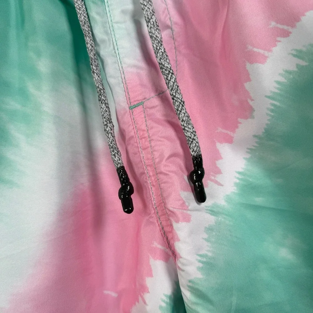 Vintage Summer Swim Trunks Size Small Pink Teal Tie Dye V90509N NEW Vacation